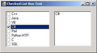 Checked list boxes