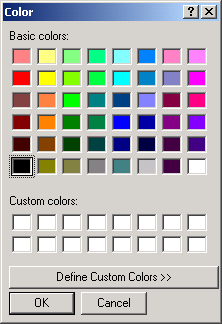 Color chooser dialog