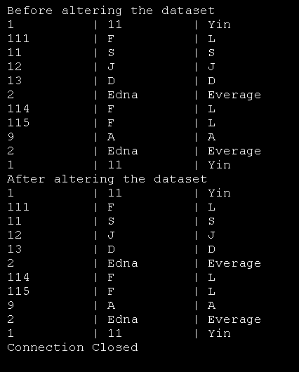 Delete database record