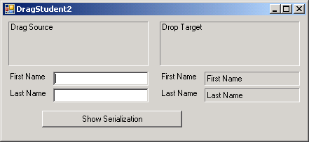 Drag and drop serialized Object base on XML