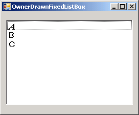 Draw selected Item in ListBox