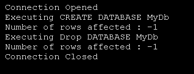 Drop a Database through SqlConnection