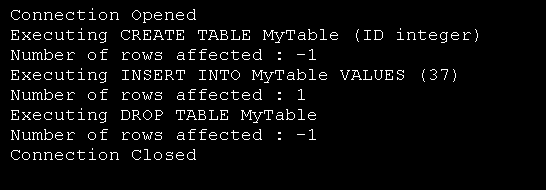 Execute NonQuery To Insert Data and report how many rows affected