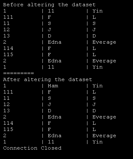 Execute Update command with parameters