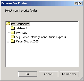 Folder Browser Dialog: print Selected Folder