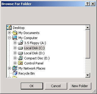 Folder Browser Dialog: set selected folder