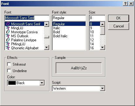 Font dialog: turn color option on