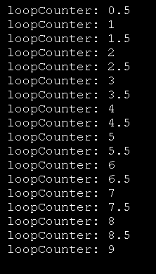 For Loop with Float step