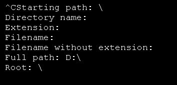 Get Path or File information: extenstion, full path, path root