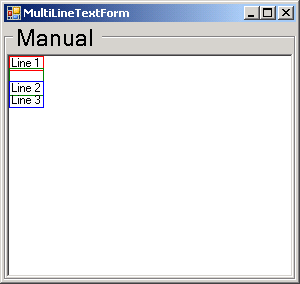 MultiLine Text Manual Layout