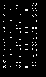 Nested For Loop