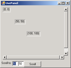 Panel Auto Scroll Position