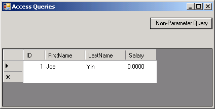 Pass Parameters into Store Procedure