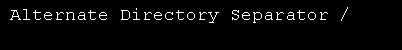 Path Alternate Directory Separator