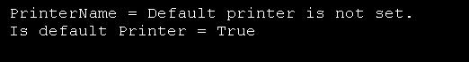 Print setting: print name, is default printer, is plotter