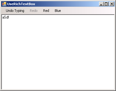 RichTextBox ReDo and UnDo