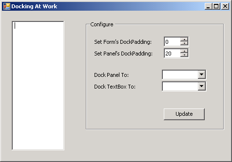 Set Dock properties at run time