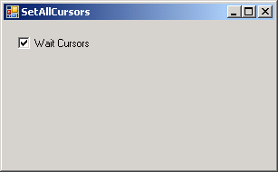 Set Wait Cursor for a Frame through Check Box