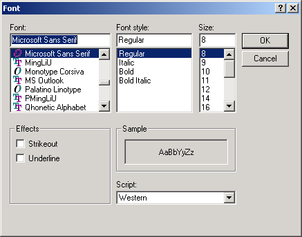 Show Font dialog and get select font and font color