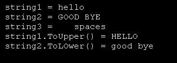 String ToLower and ToUpper