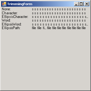 String Trim Demo