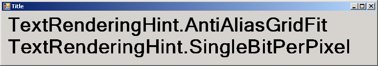 TextRenderingHint: AntiAliasing