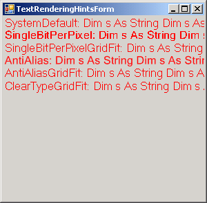 Text Rendering Hint Demo