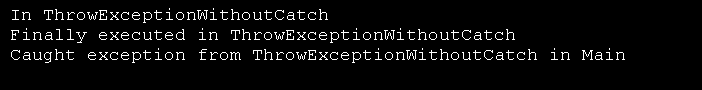 Throw Exception Without Catch