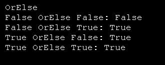 Truth table for OrElse