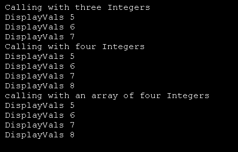 Use Array as Function Parameter