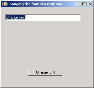 Use Font dialog to change TextBox font