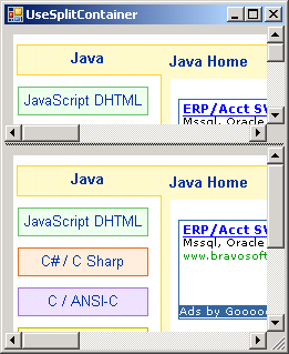 Use Split Container