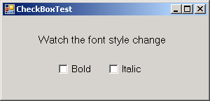 Using CheckBoxes to toggle italic and bold styles