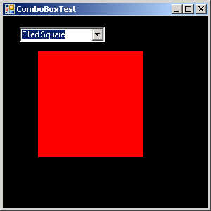 Using ComboBox to select shape to draw
