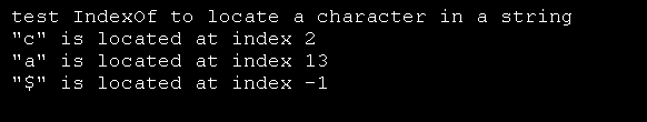 Using String searching methods: IndexOf