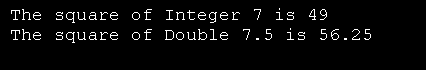 Using overloaded methods: Integer and Double