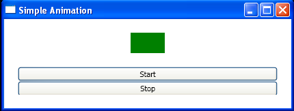 Associating the clicking of each button with a stack of XAML that starts or stops the animation