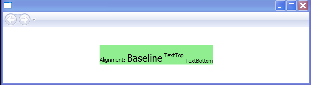 BaselineAlignment: TextTop