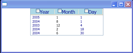 Defines the contents of column headers and cells by using templates.