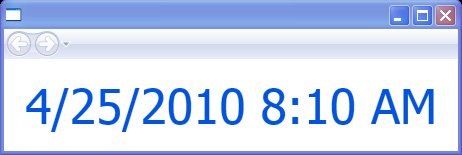 Display Current Date and Time: binding the DateTime.Now to Label