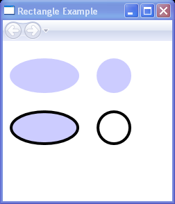 Draws several Ellipse elements within a Canvas