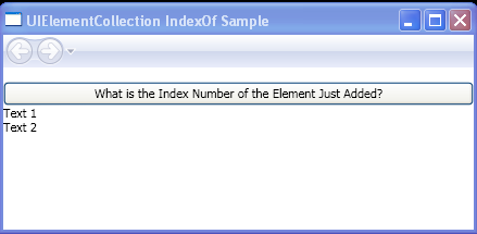 Find the index number of a newly added element within a panel, using the IndexOf method
