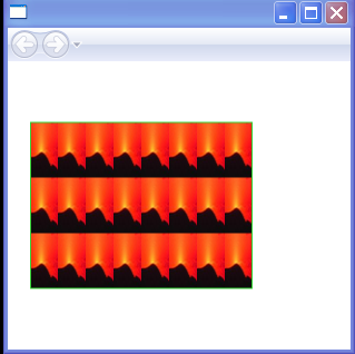 ImageBrush's tiles are set to 25 by 50 pixels