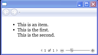 List with ListItems in a FlowDocument