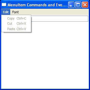 MenuItem Commands And Events