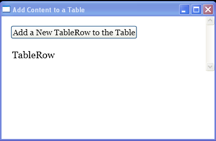 Programmatically add rows to a Table element.