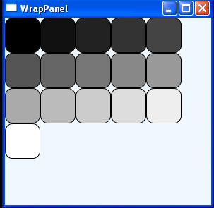 Put rectangles to WrapPanel