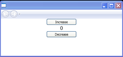 RepeatButtons have their delay properties set to 500 milliseconds and their interval properties set to 100.