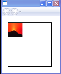 The ImageBrush's content is not tiled in this example
