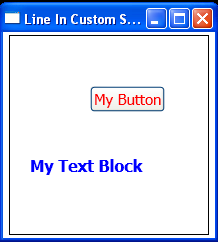 To add a button control and a text block to the canvas